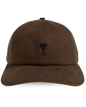 Ami Paris Logo Cap - Braun
