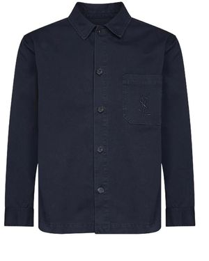 Saint Laurent Overhemden ,Blauw ,Katoen Casual Overhemd