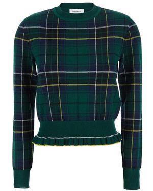 McQueen Wool Tartan Jumper - Grün