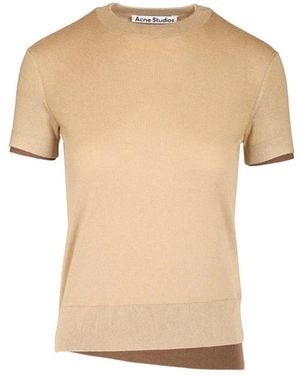 Acne Studios Gelaagde Trui Met Korte Mouwen - Naturel