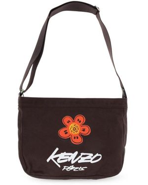 KENZO Schultertasche Mit Druck - Schwarz