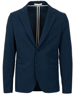 Paolo Pecora Jassen ,Blauw ,Katoen Single-Breasted Blazer