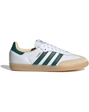 adidas Originals White And Better Scarlet Samba Og Trainers