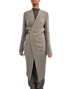 Rick Owens Belted Coats - Gris
