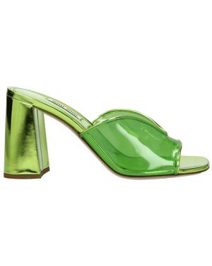 Miu Miu Heeled Mules - Verde