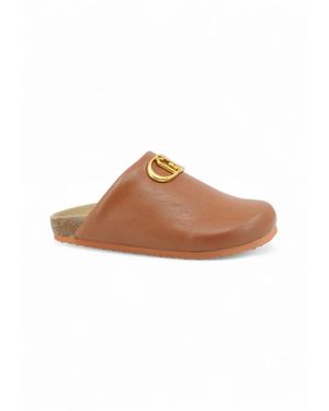 Liu Jo Mules Mit Maxi-Logo - Braun