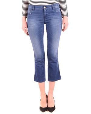 CYCLE Jeans ,Blauw ,Denim Cropped Denim Jeans