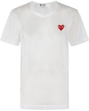 COMME DES GARÇONS PLAY T-Shirts - White