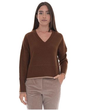 Pennyblack V-Neck Knitwear - Brown