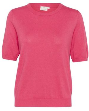 Kaffe Raspberry O-Neck Pullover T-Shirt - Roze