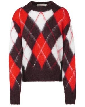 Jucca Maglia Intarsio Ballantine - Rot