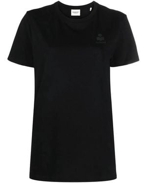 Isabel Marant Tops ,Zwart ,Katoen Aby T-Shirt
