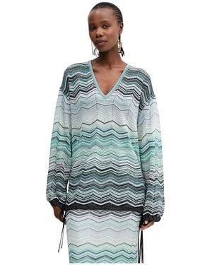 Missoni V-Neck Knitwear - Blu