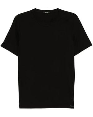 Tom Ford Cotton Stretch Jersey Crewneck T-Shirt - Zwart