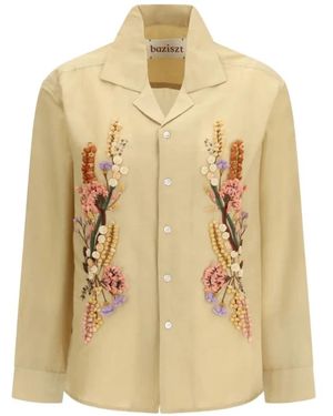 BAZISZT Casual Shirts - Natural