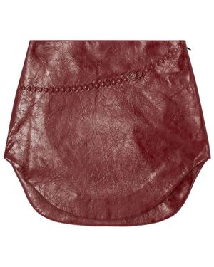 DIESEL High-Low Mini Rok - Rood