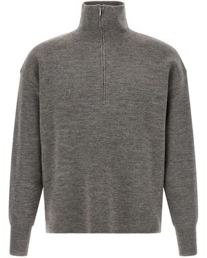 Ma'ry'ya Truien & Vesten ,Grijs ,Wol Turtleneck Trui