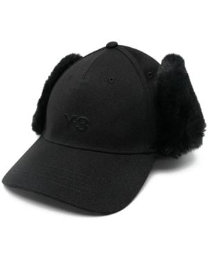 Y-3 Faux Fur Baseball Cap - Zwart