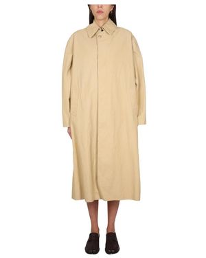 Maison Margiela Single-Breasted Coats - Natural