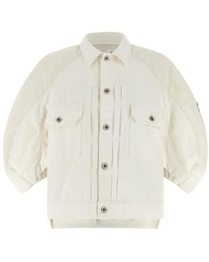 Sacai Denim Shirts - Blanco