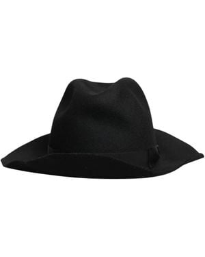 Dolce & Gabbana Zwarte Brede Rand Trilby Fedora Hoed