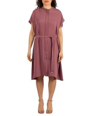 Herno Belted Midi Dress - Rood