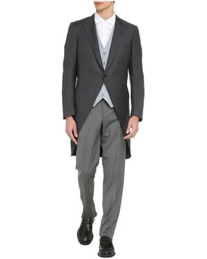 Canali Jassen ,Grijs ,Wol Tailored Wool Tailcoat - Zwart