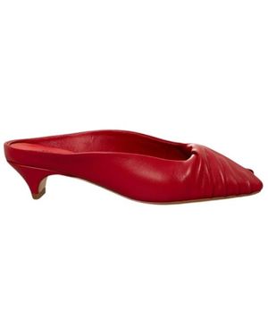 Halmanera Heeled Mules - Red