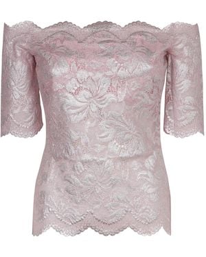 Rabanne Off-Shoulder Kant Top - Paars