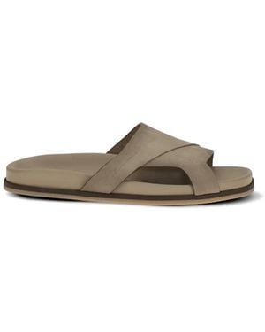 Santoni Sliders - Brown