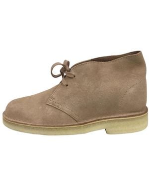 Clarks Lace-Up Boots - Natural