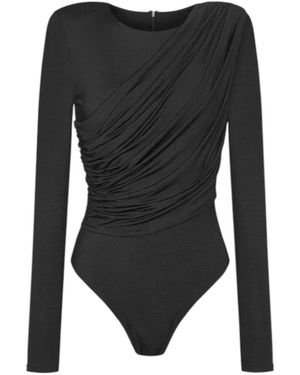 UNDRESS Tops ,Zwart ,Klassieke Bodysuit Met Draperieën
