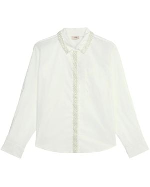 Oltre Shirt Met Kralenborduursel - Wit