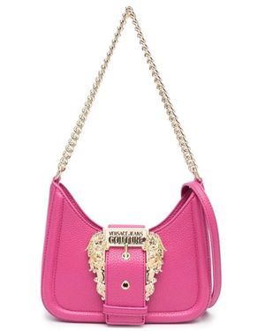 Versace Jeans Couture Borsa fucsia con chiusura a patta e fibbia barocca - Rosa