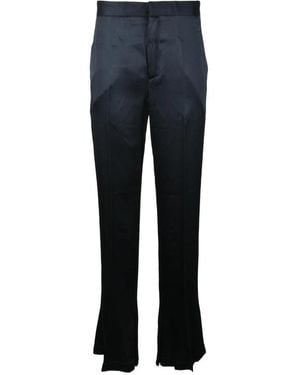 Semicouture Straight Trousers - Blue