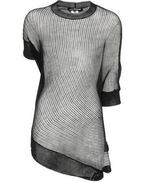Junya Watanabe Sculpturale Mesh T-Shirt - Grijs