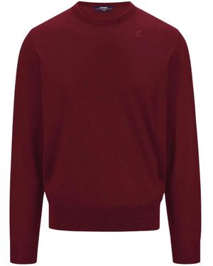 K-Way Round-Neck Knitwear - Red