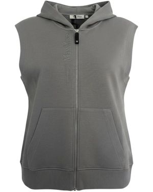 Max Mara Hoodies & Sweatvesten ,Grijs ,Zip-Throughs