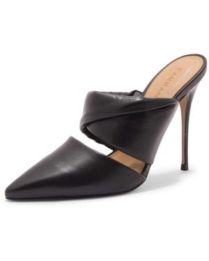 Carrano Schoenen ,Zwart ,Leer Heeled Mules