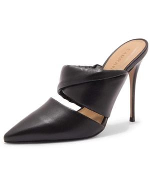 Carrano Heeled Mules - Black