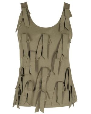 Isabelle Blanche Sleeveless Tops - Verde