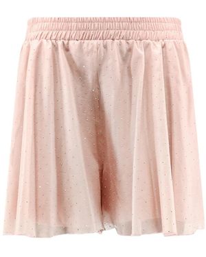 ACTUALEE Shorts Met Strass-Versiering - Roze