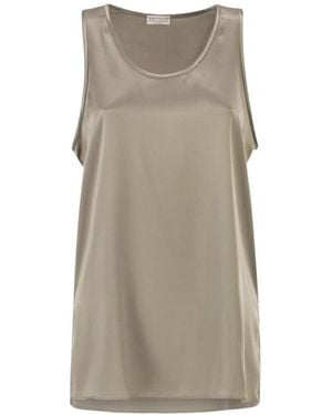 Brunello Cucinelli Sleeveless Tops - Gris