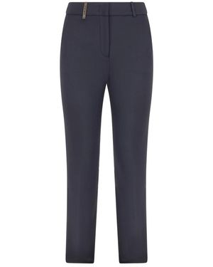 Peserico Slim-Fit Trousers - Blue