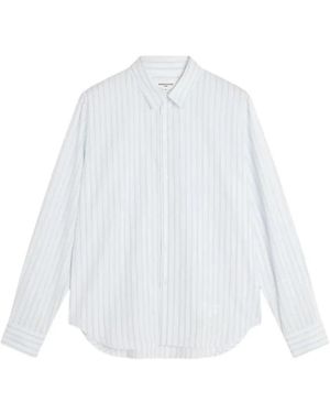 Maison Kitsuné Gestreepte Casual Overhemd - Wit