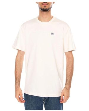 Lee Jeans Tops ,Wit ,Katoen T-Shirt