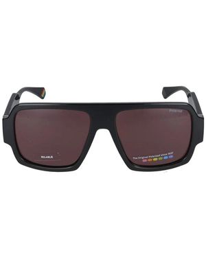Polaroid Schwarze Stylische Sonnenbrille - Lila