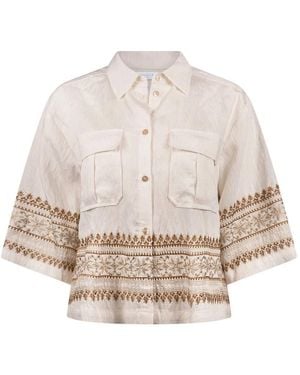 Nukus Bodine Blouse Borduurwerk - Naturel