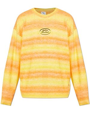 PUMA Pullover Mit Einem Gummipatch - Gelb