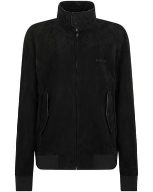 Gucci Leichte Wildleder-Bomberjacke - Schwarz